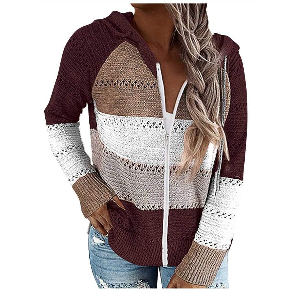 Barbara | Women's long sleeve V-neck hoodie