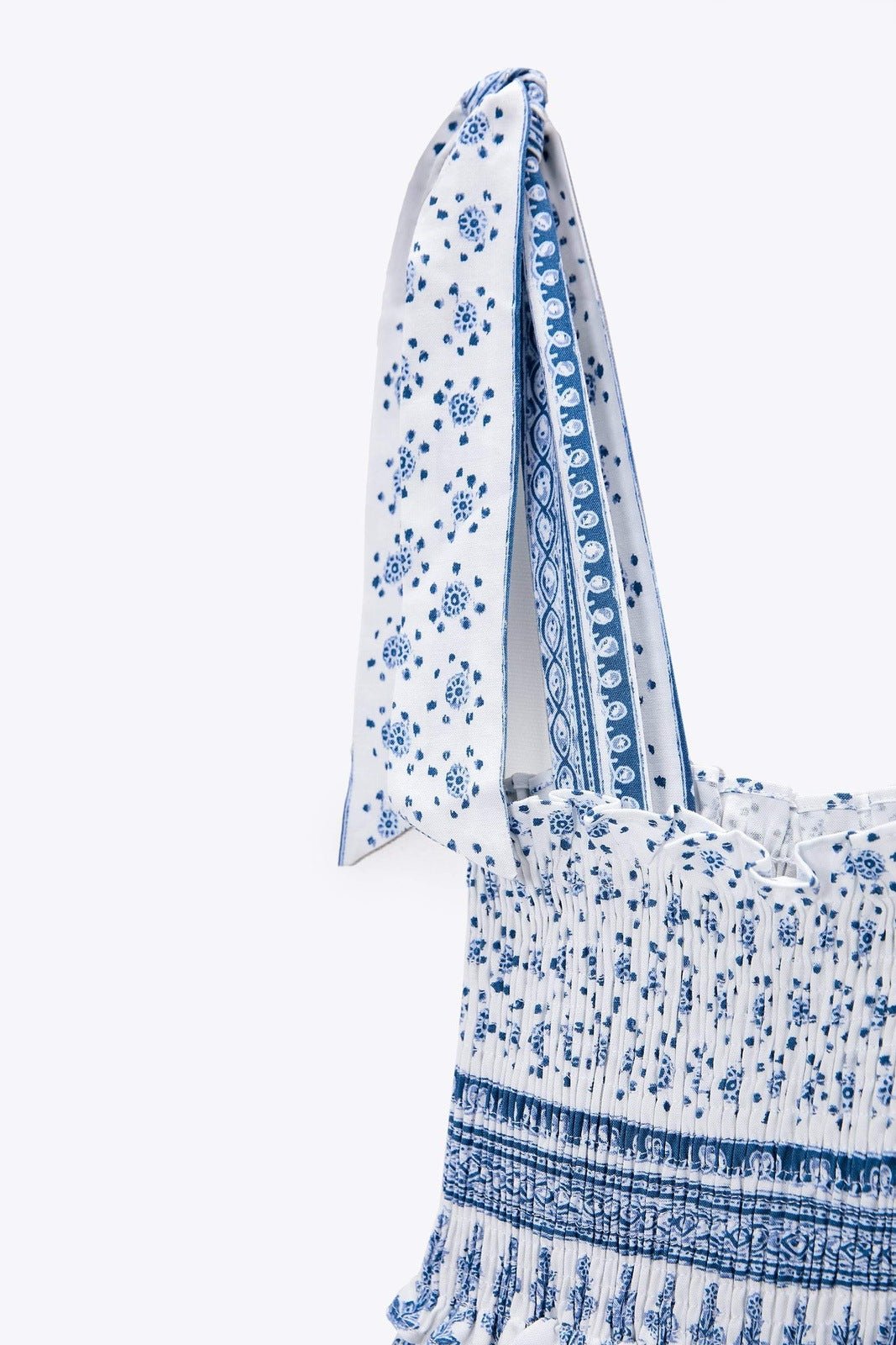 Zoe® | Printed Midi Dress With Gathered Straps