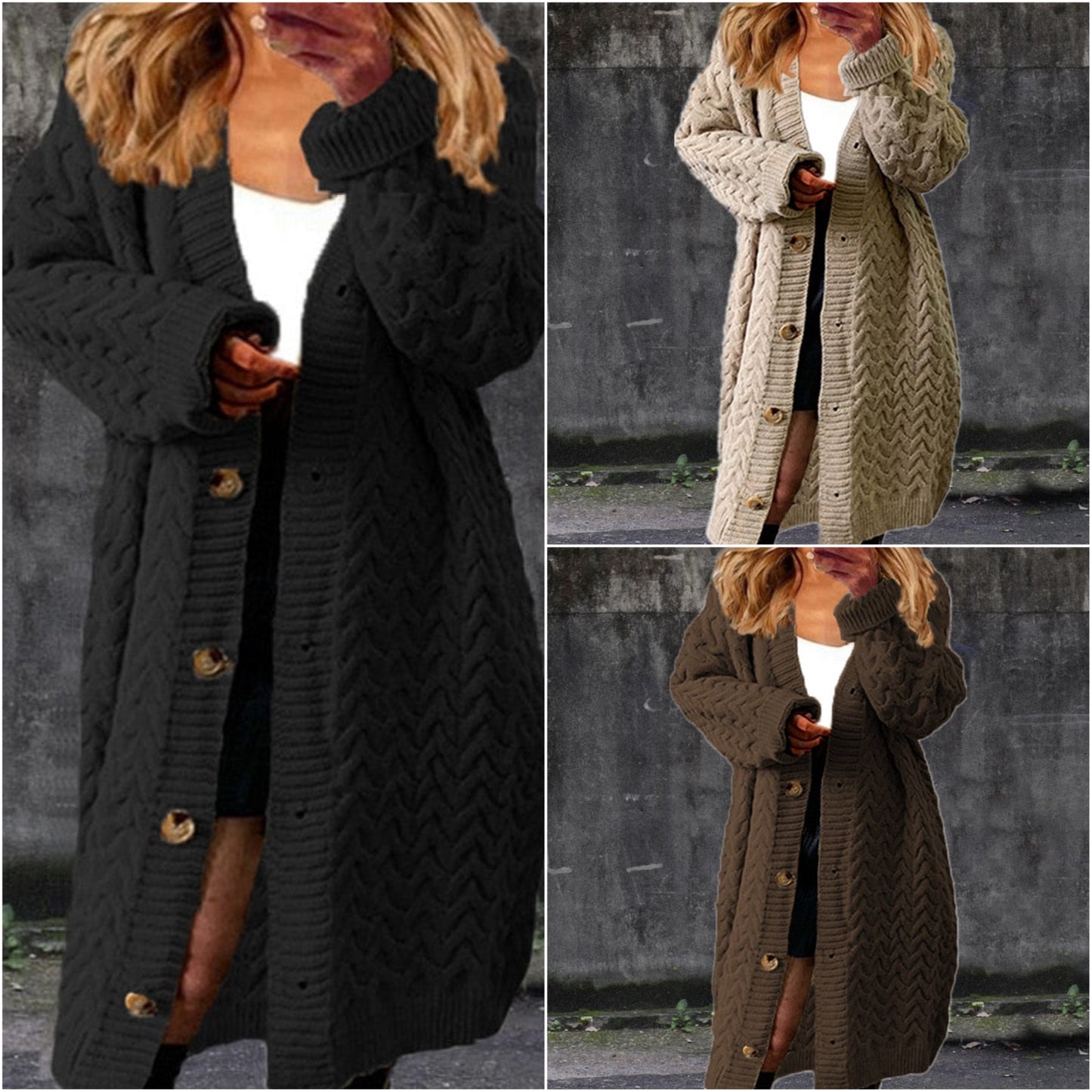 Ivanna® | Long cardigan tricoté à la mode