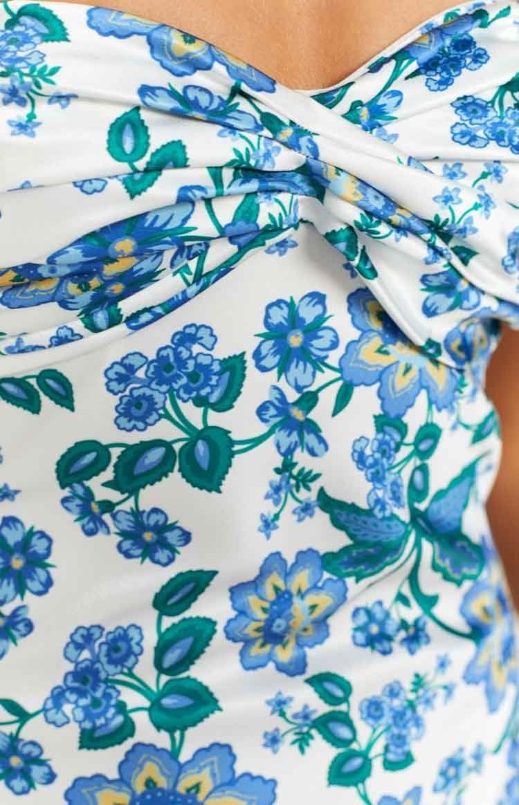 Guadalupe® | Printed Maxi Tube Dress With Knot Detail