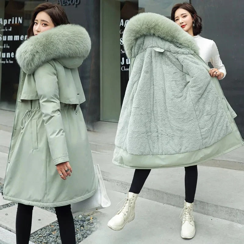 Abigail | Fleece hooded parka for women