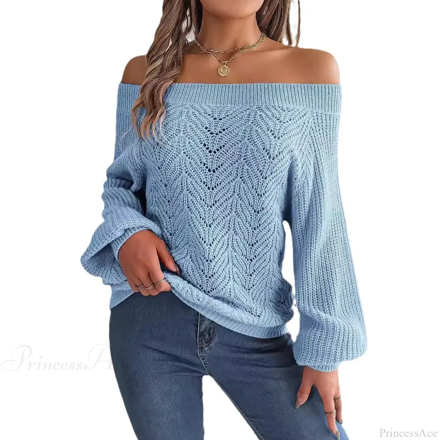 Off - Shoulder Elegant Spring Sweater