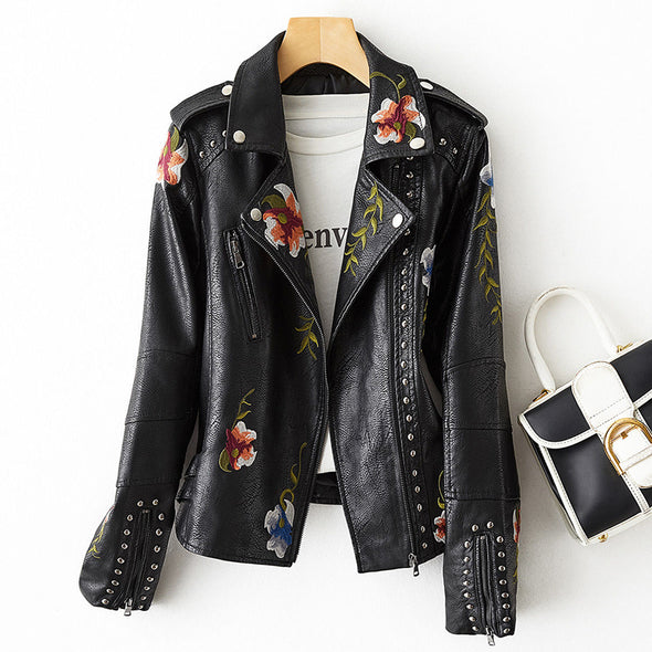Myrtle | Retro leather jacket for women