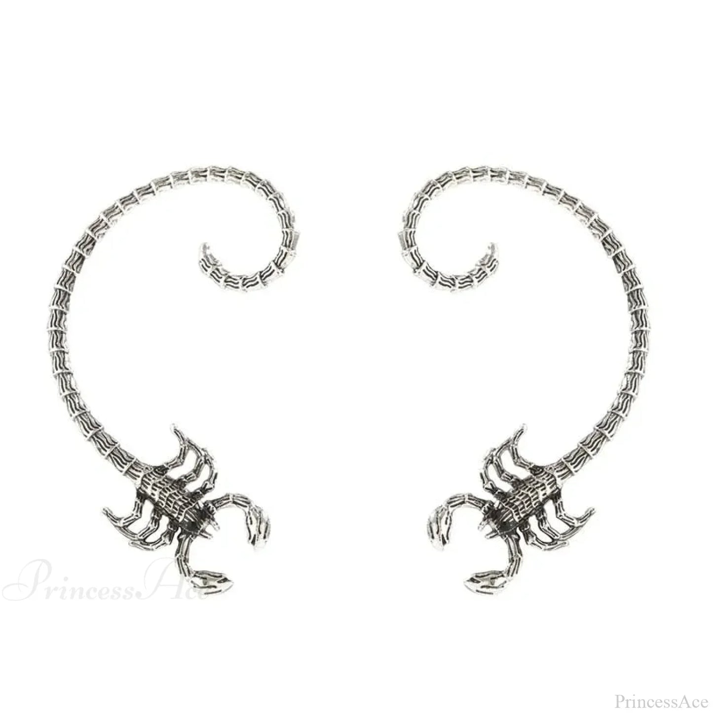Rebellious Dark Scorpion Metallic Serpent Clip Earring