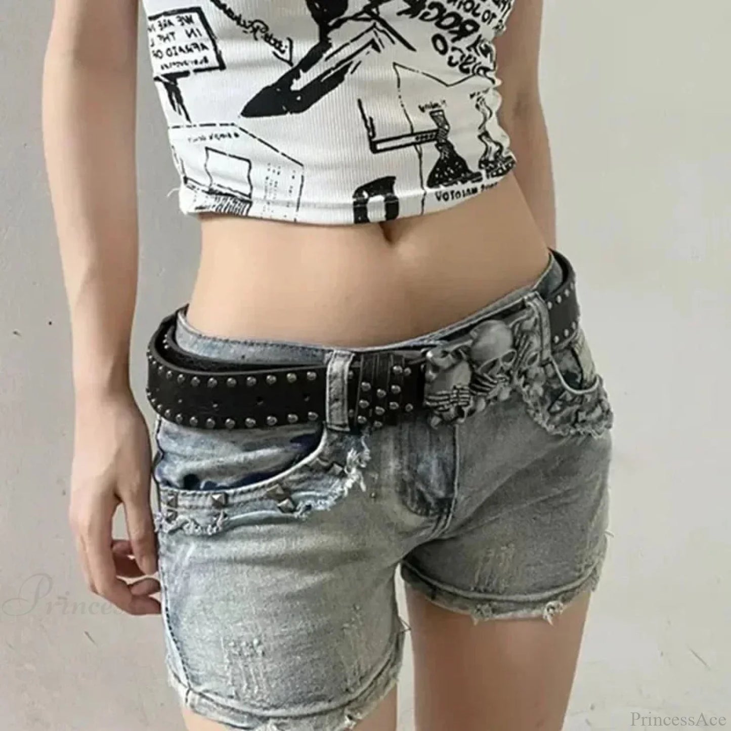 Rebellious Dark Skull Hand Leather Belt