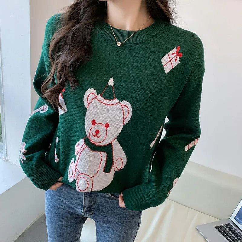 Katarina | Women's bear themed Christmas sweater