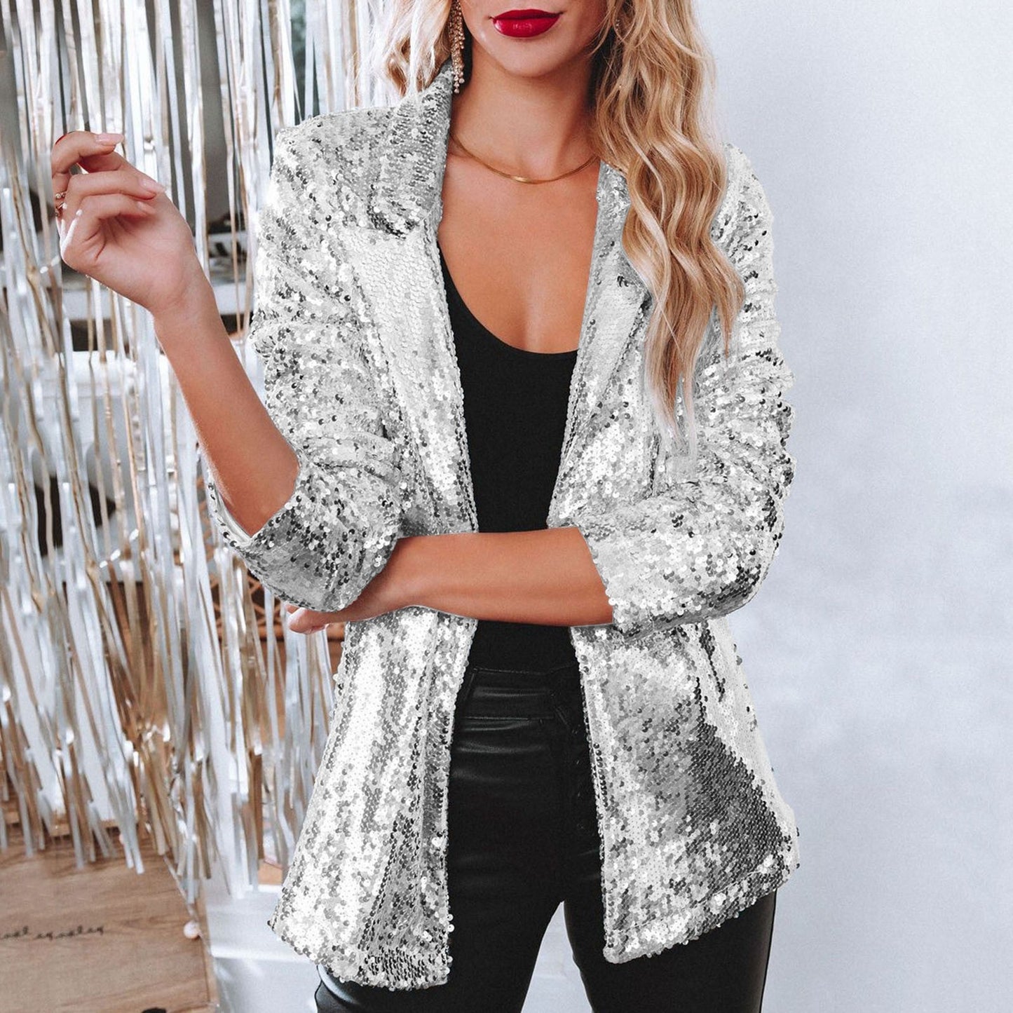 Maeve® | Elegant Sequin Blazer