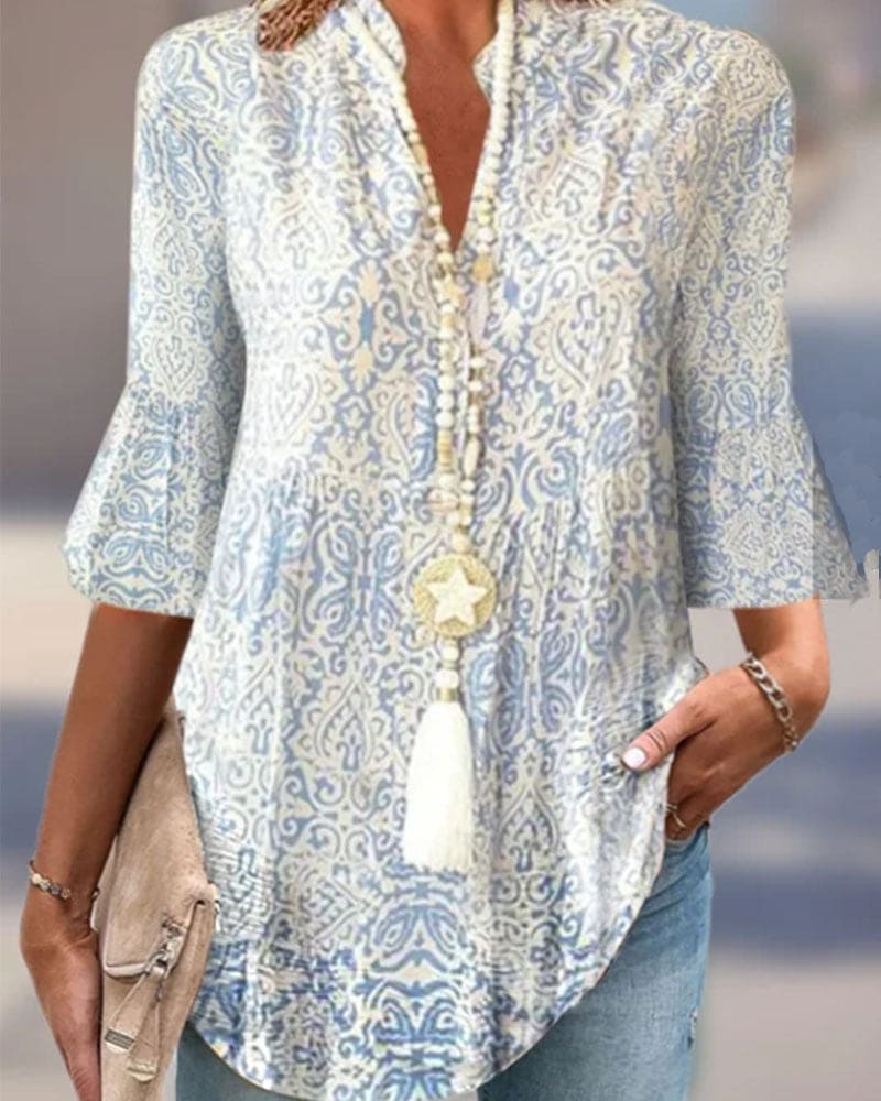 Hailey® | Blouse With 3/4 Sleeves And Floral Print