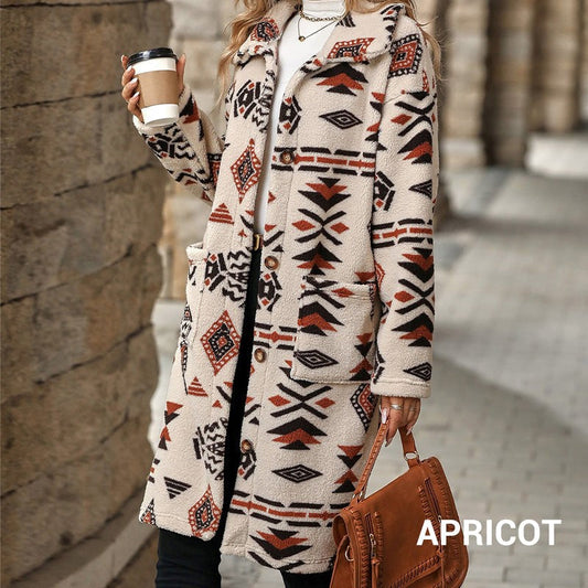 Azucena® | Classic coat with lapel print