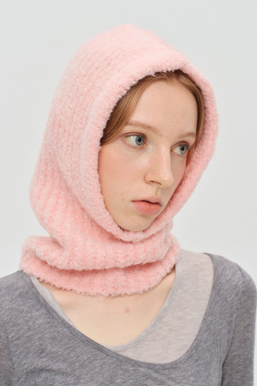 Solid Color Wool Blend Balaclava One-Piece Warm Knitted Hat