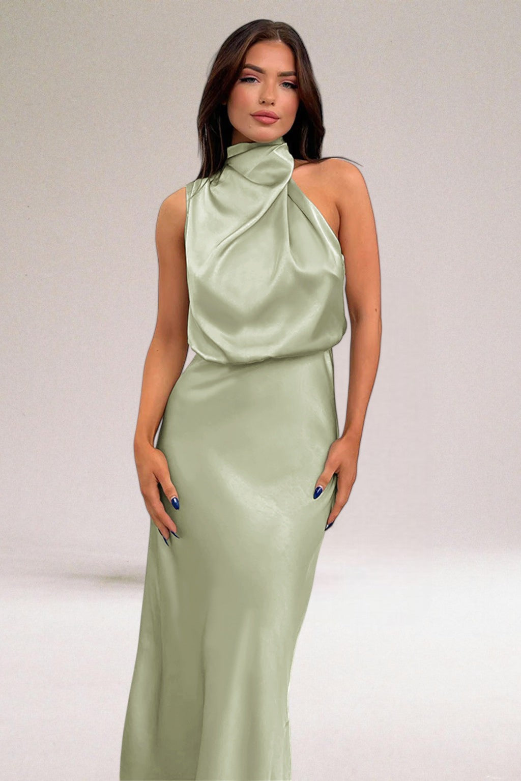 Flavia | Glamorous Dress with Halter Neckline