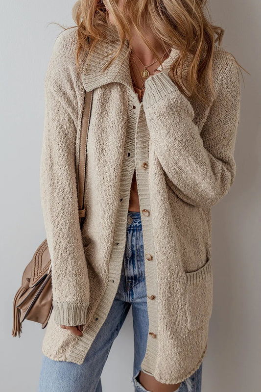 Giovanna | Long-sleeved cardigan with pockets and buttons