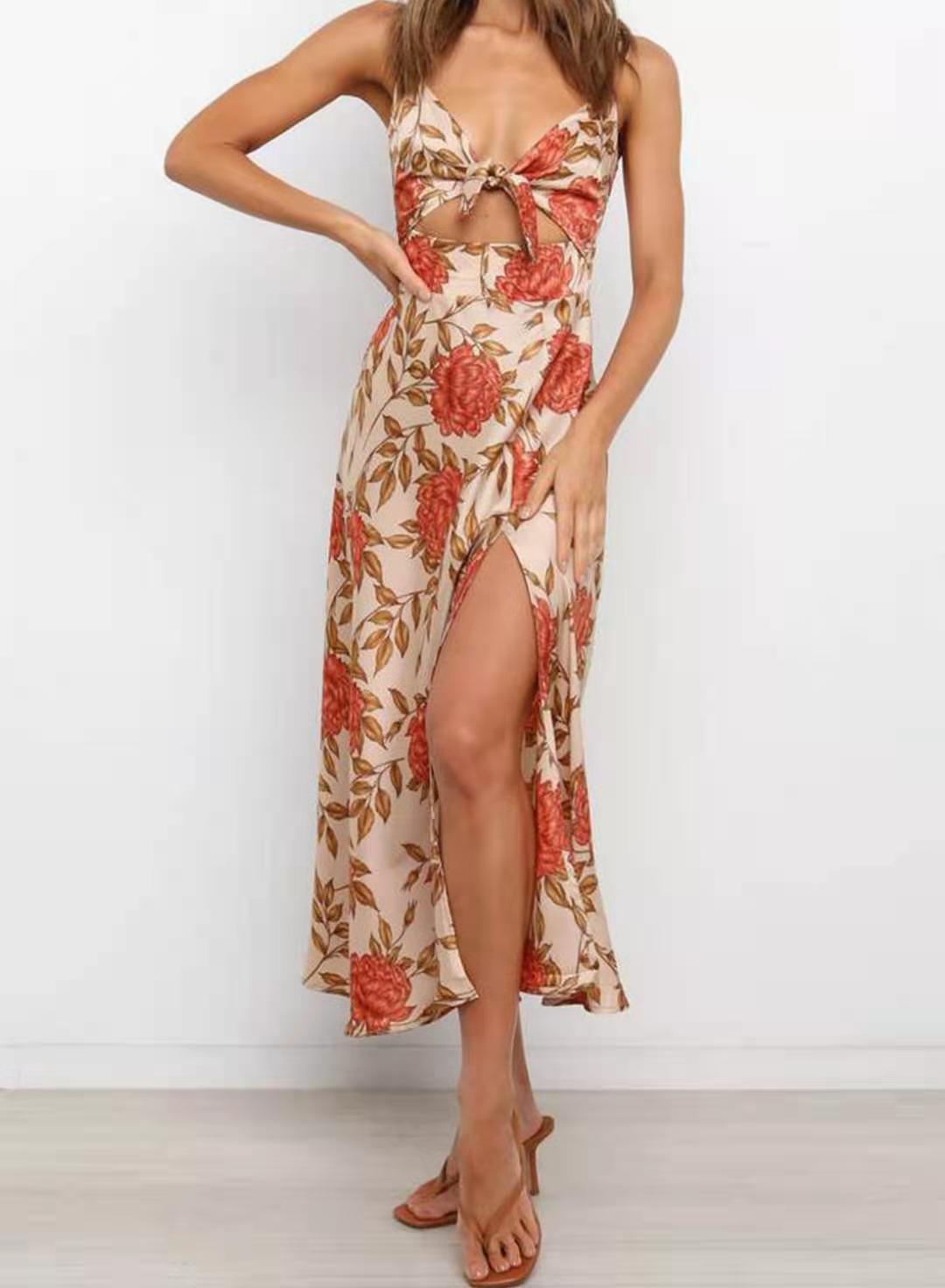 Natalie® | Midi Dress With Bow Neckline