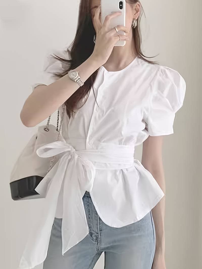 Nyree® | Chic Blouse With Puff Sleeves