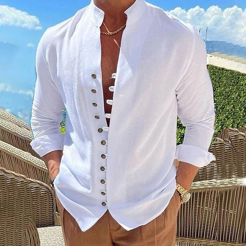 Benjamin | Cotton Shirt with Long Sleeves for Men