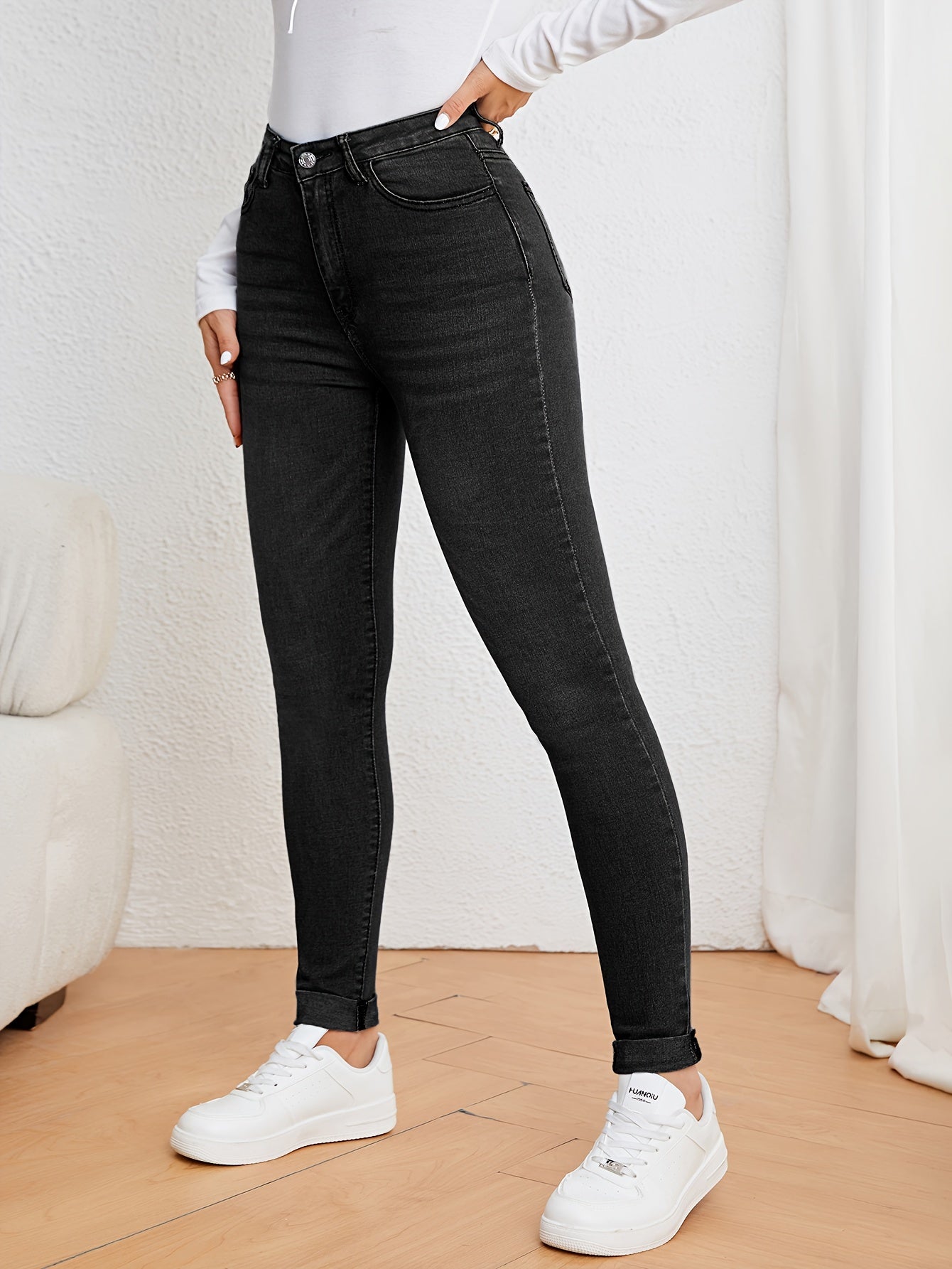 Anja | Women's high waist slim fit jeans