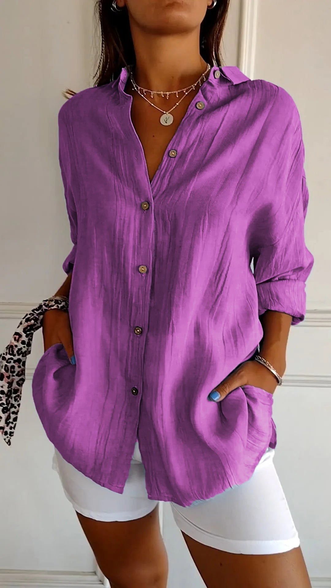 Gala® | Blouse for women Thora in cotton and linen large waist