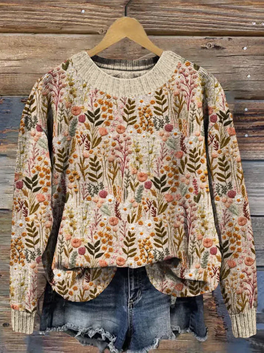Elisa | COMFORTABLE SWEATER WITH FLOWERS