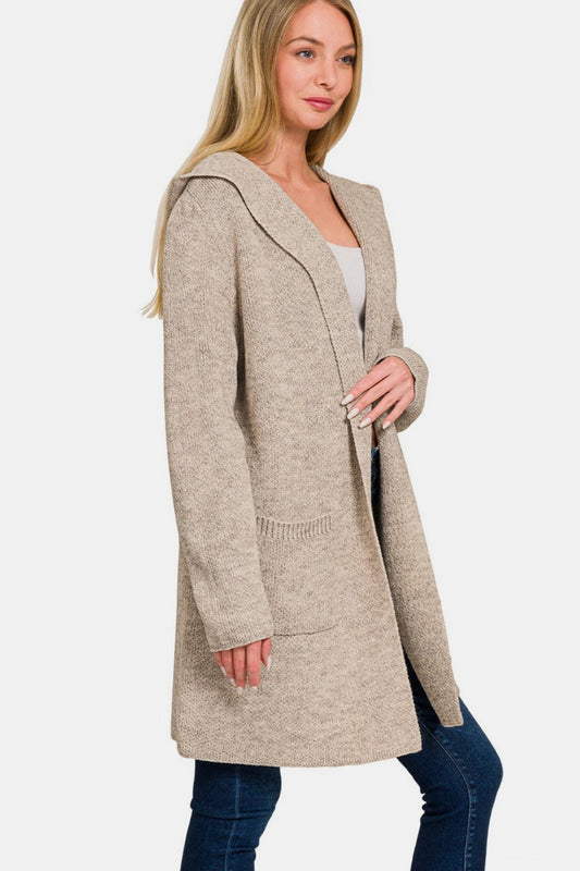 Carmen | Hooded sweater cardigan with open front