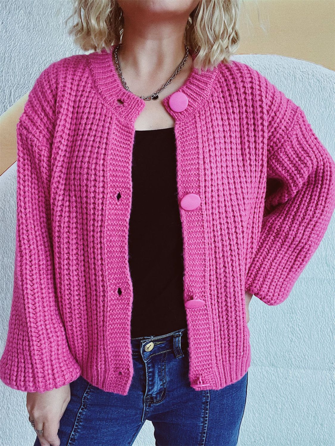 Adelheid | Long sleeve cardigan with buttons