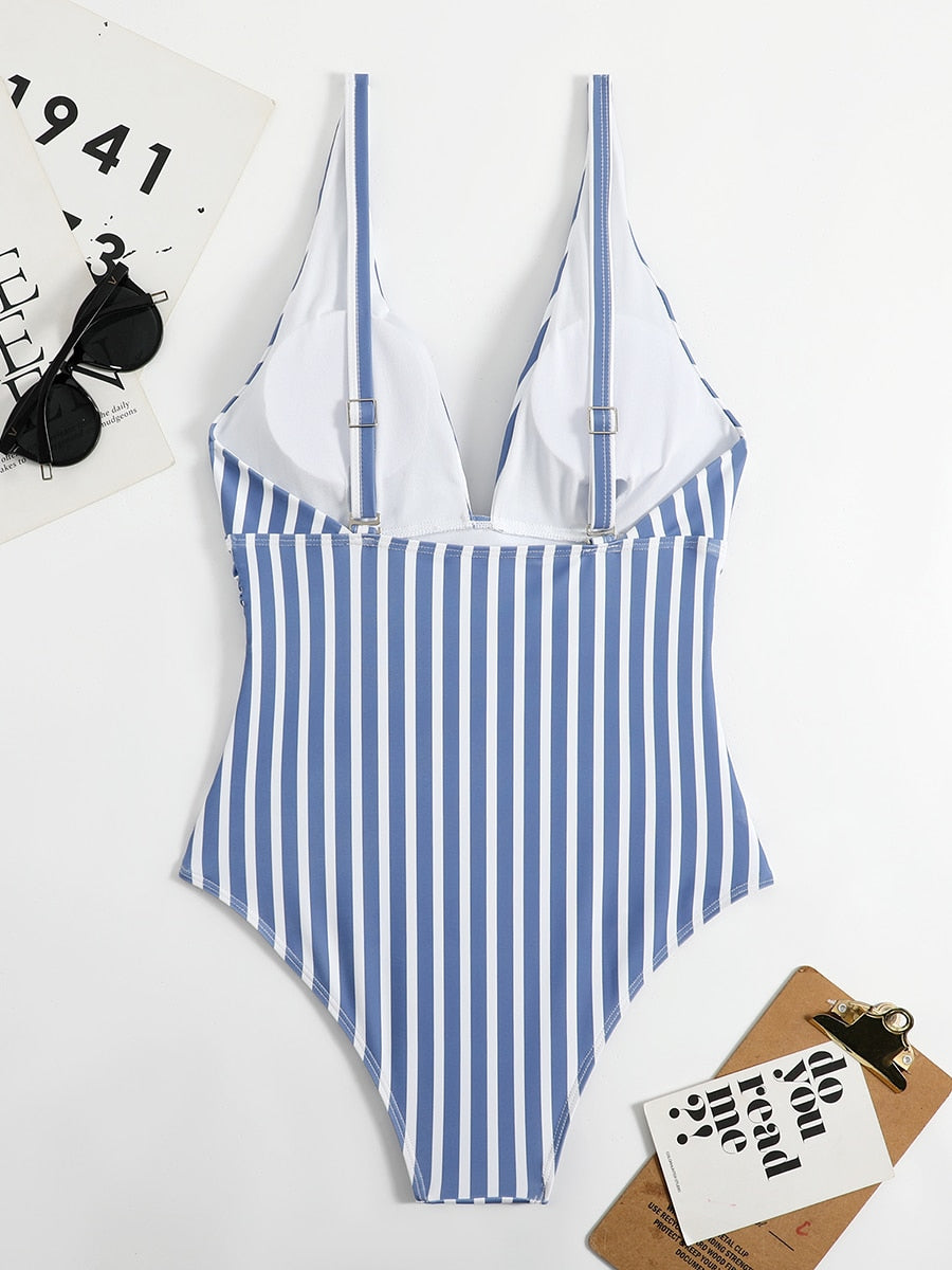 Ella® | Striped Swimsuit