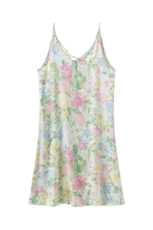 María Fernanda® | Printed Camisole Dress With Crossed Straps At The Back
