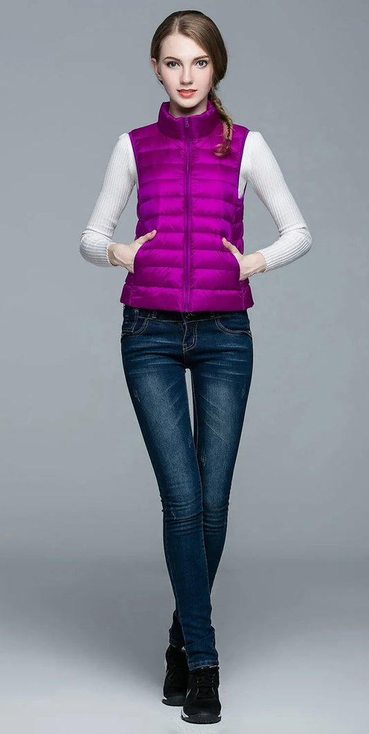Jimena® | Ultralight, sleeveless, elegant half jacket for women