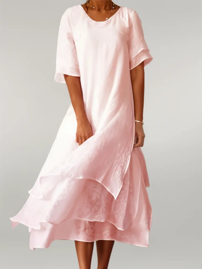 Jordan | Elegant Layered Midi Dress for All Occasions