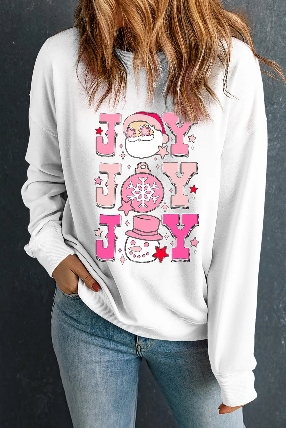 Carina | JOY crew neck long sleeve sweatshirt