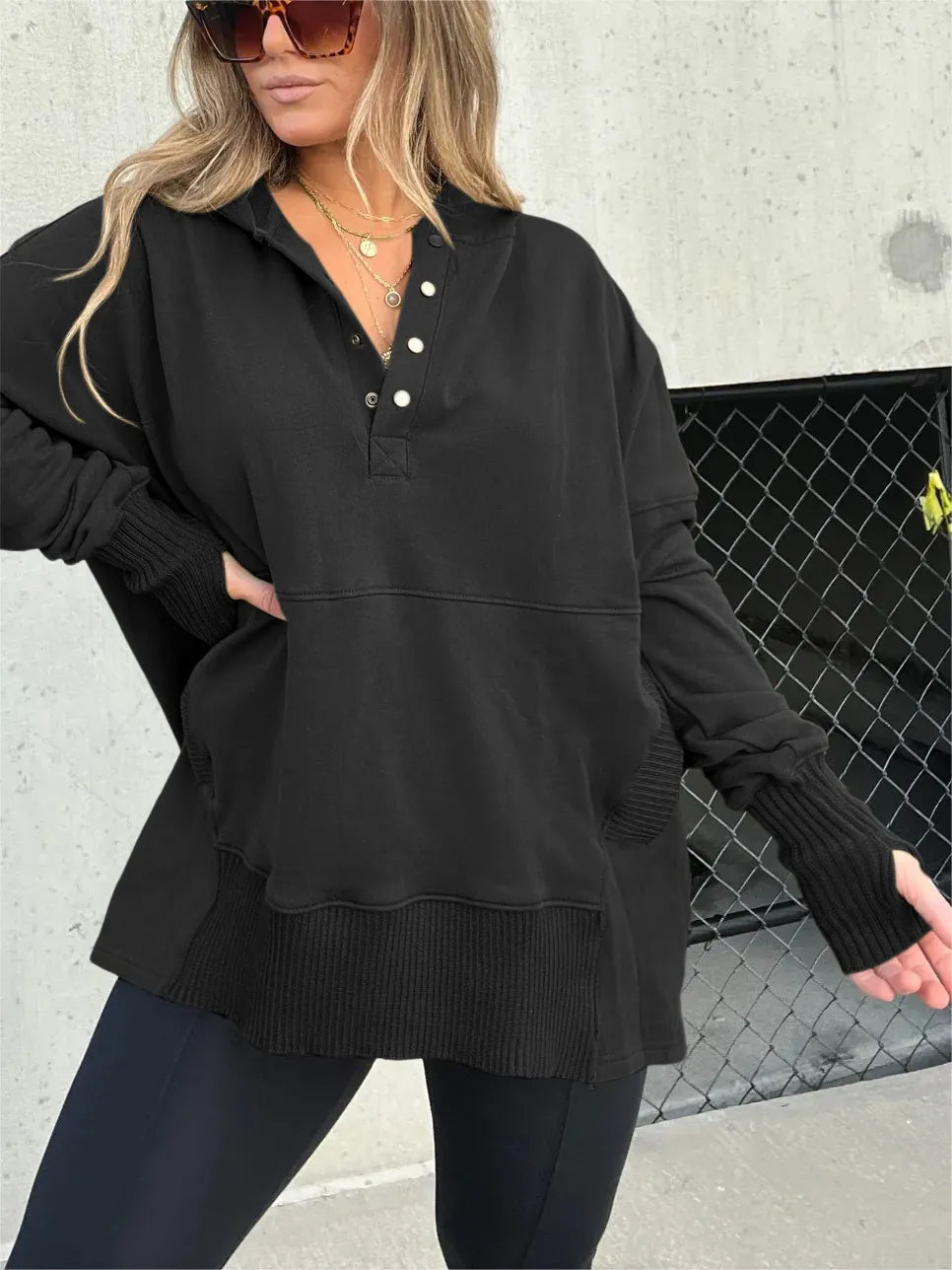 Liliane® | Women's V-neck hoodie