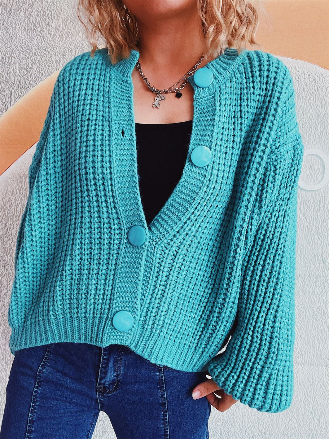 Adelheid | Long sleeve cardigan with buttons