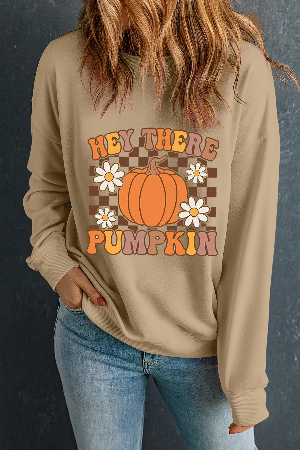 Barbara | Long-sleeved sweatshirt with a pumpkin graphic
