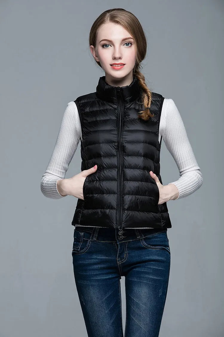Jimena® | Ultralight, sleeveless, elegant half jacket for women