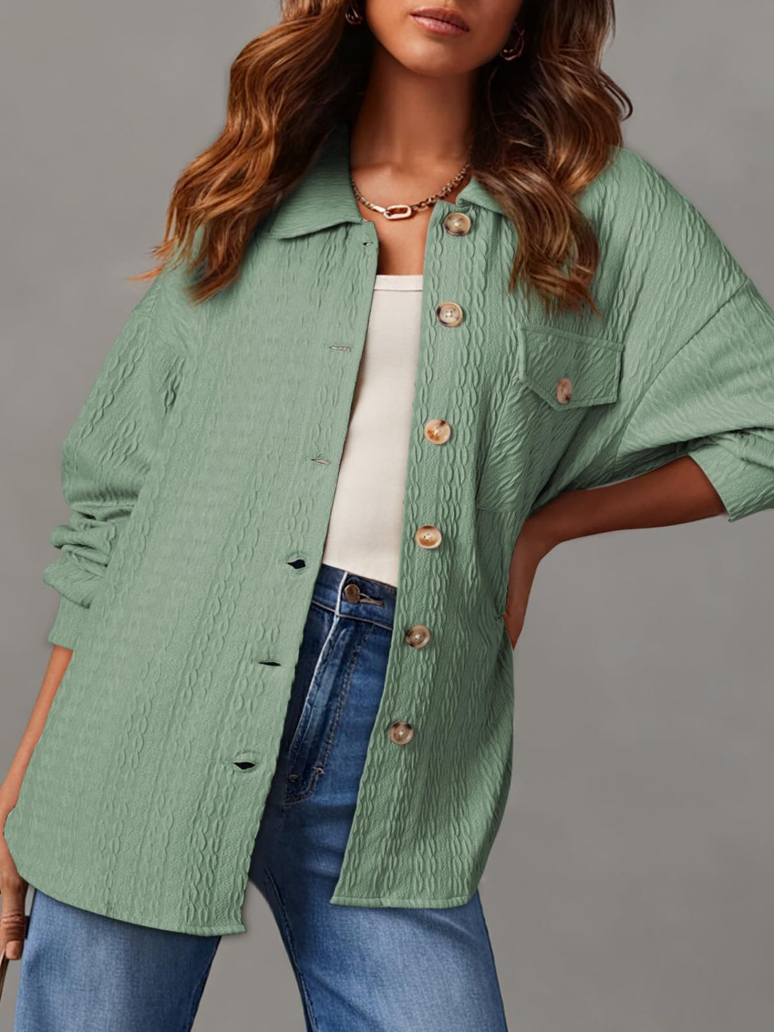 Rita | Structured long-sleeved jacket with button placket