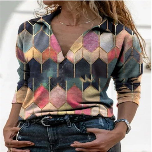 Karol® | Wish Casual Temperament V-Neck Loose Blouse