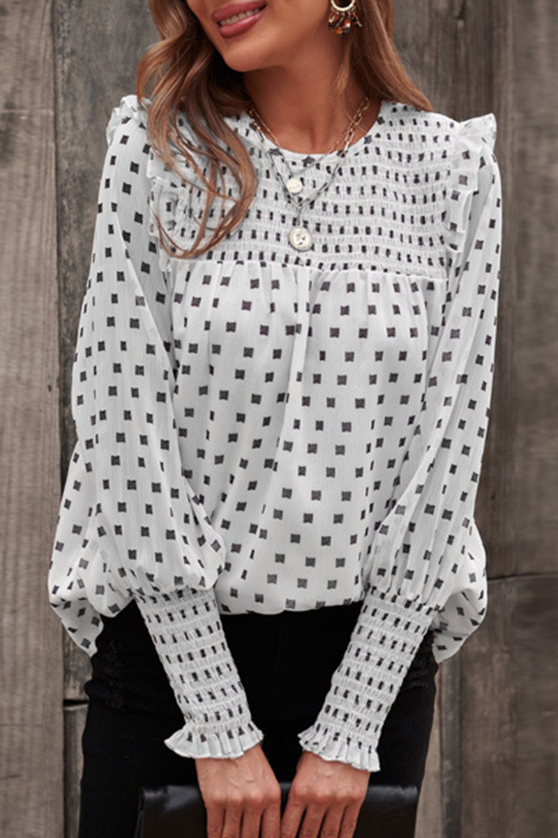 Rosanna® | Chic Lantern Print Blouse With Long Sleeves