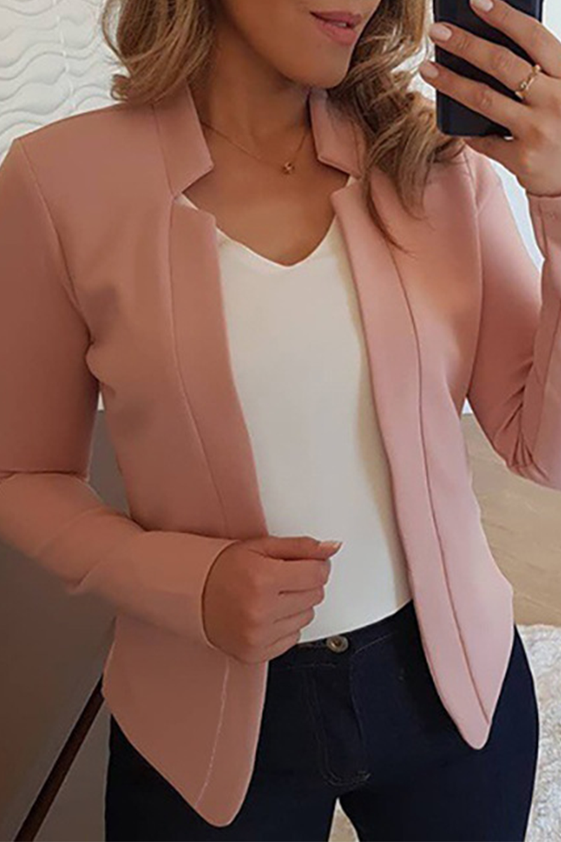 Aida | Fashion solid patchwork cardigan collar outerwear
