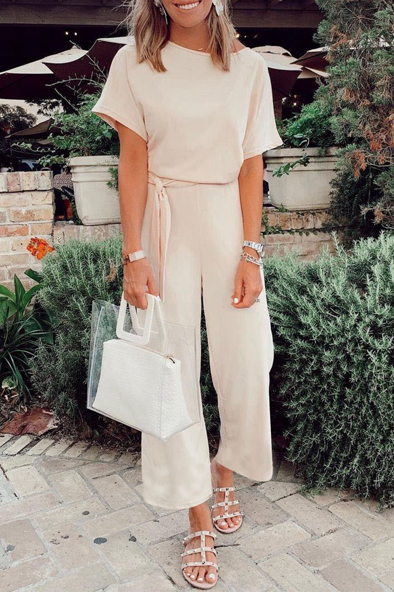 Maria Elena | Casual, loose overalls with fixed frenulum and O-neck