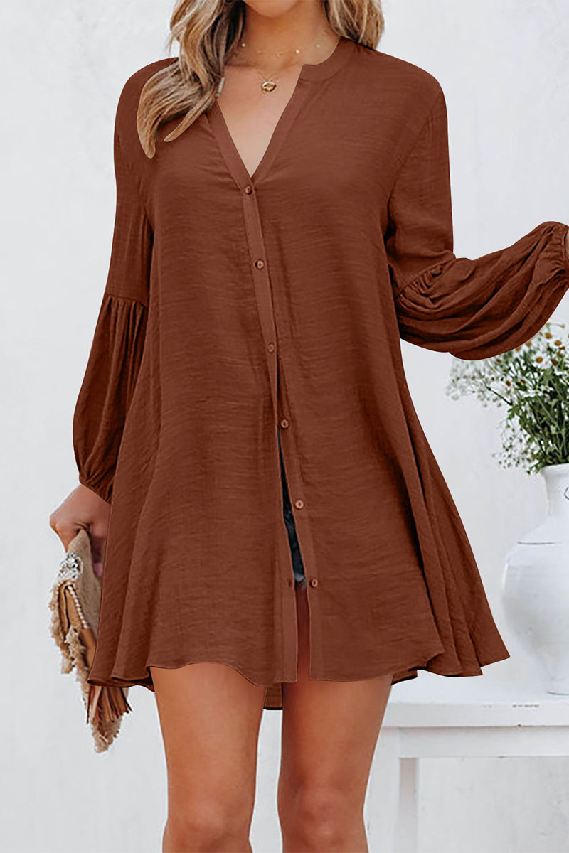 Vilma® | Elegant Long Sleeve V Neck Blouse
