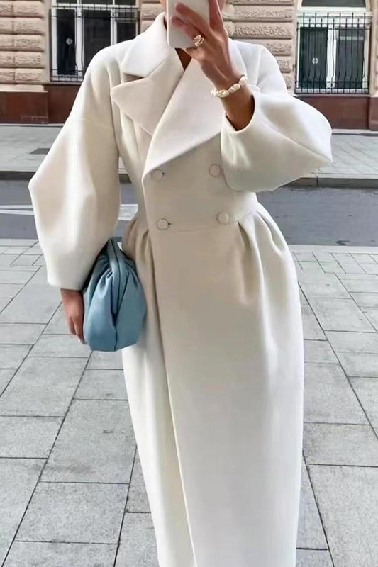 Araceli | Elegant plain outerwear with a turn-down collar