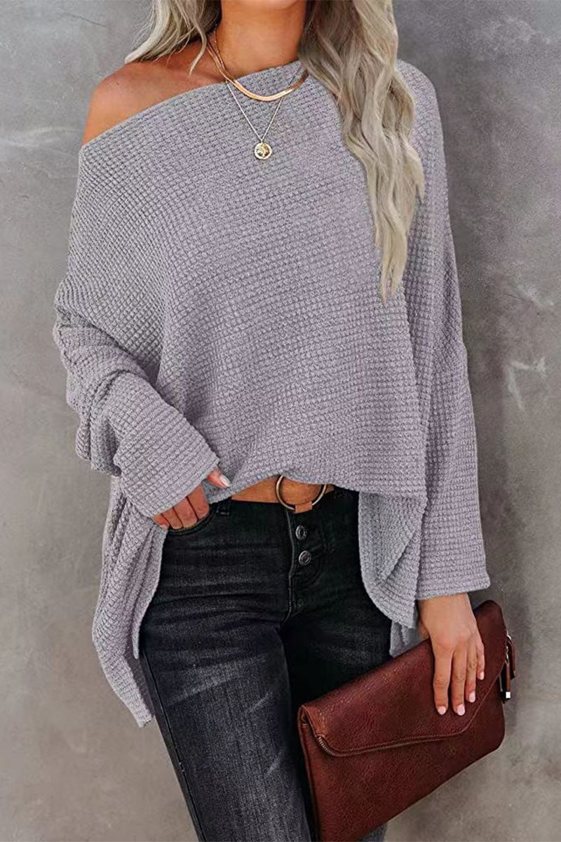 Maritza | Casual solid color tops with slanted collars