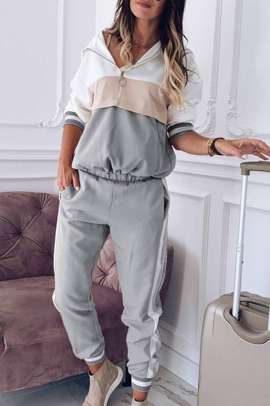 Matilde | Elegant solid color long sleeve two piece dress with hood and collar