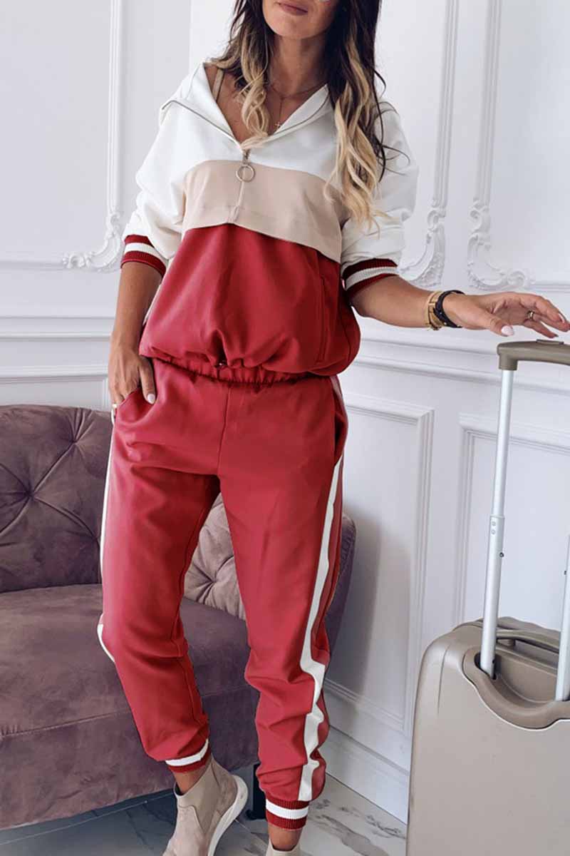 Matilde | Elegant solid color long sleeve two piece dress with hood and collar
