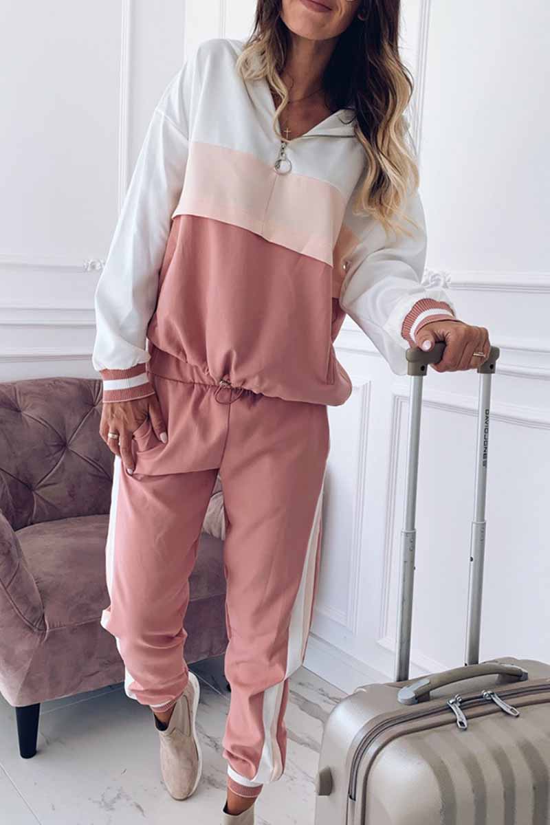 Matilde | Elegant solid color long sleeve two piece dress with hood and collar