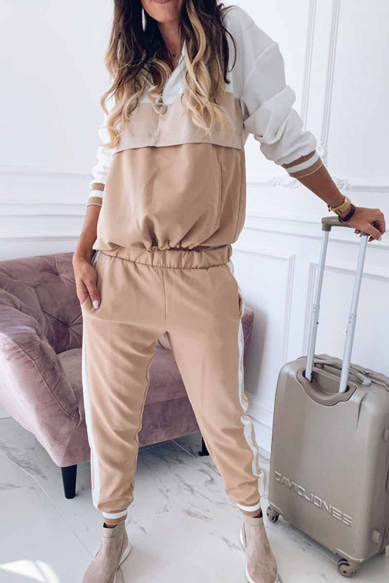 Matilde | Elegant solid color long sleeve two piece dress with hood and collar