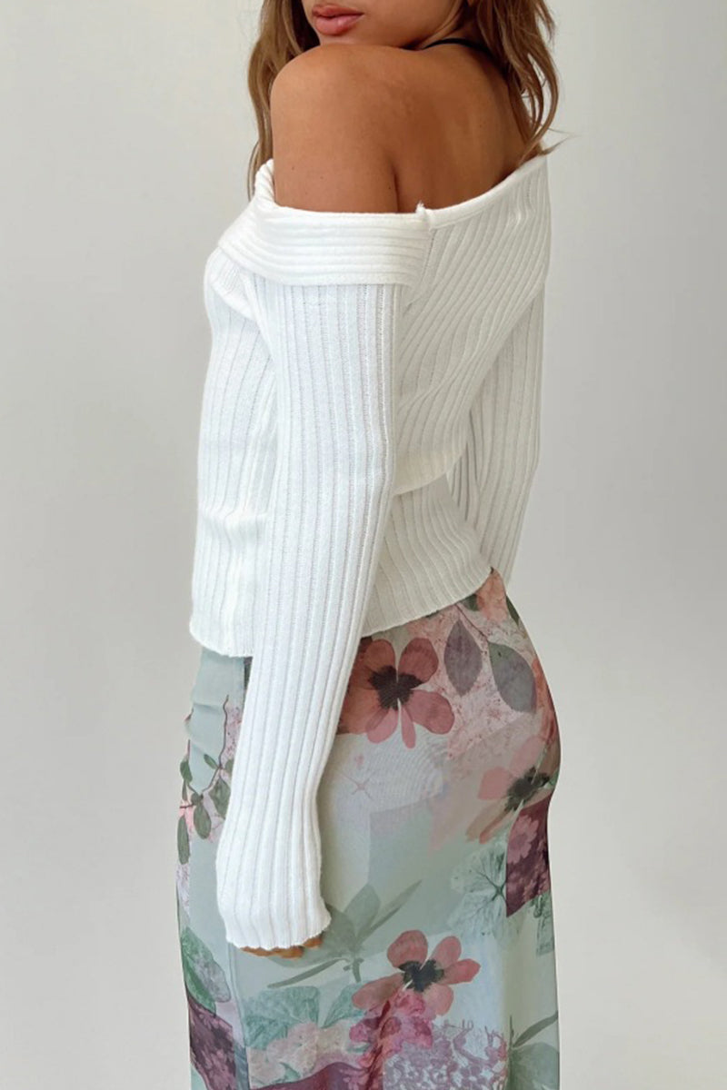 Viviana | Casual solid patchwork tops with slanted collar