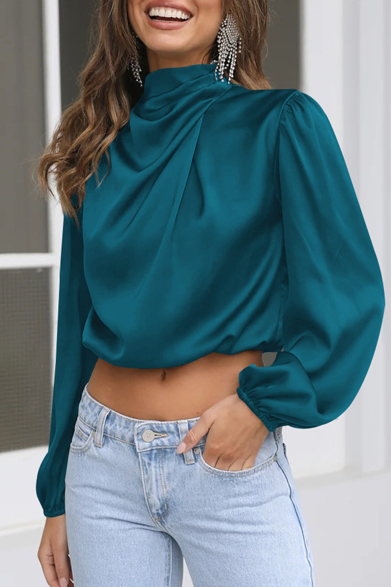 Amalia | Elegant solid patchwork halter tops