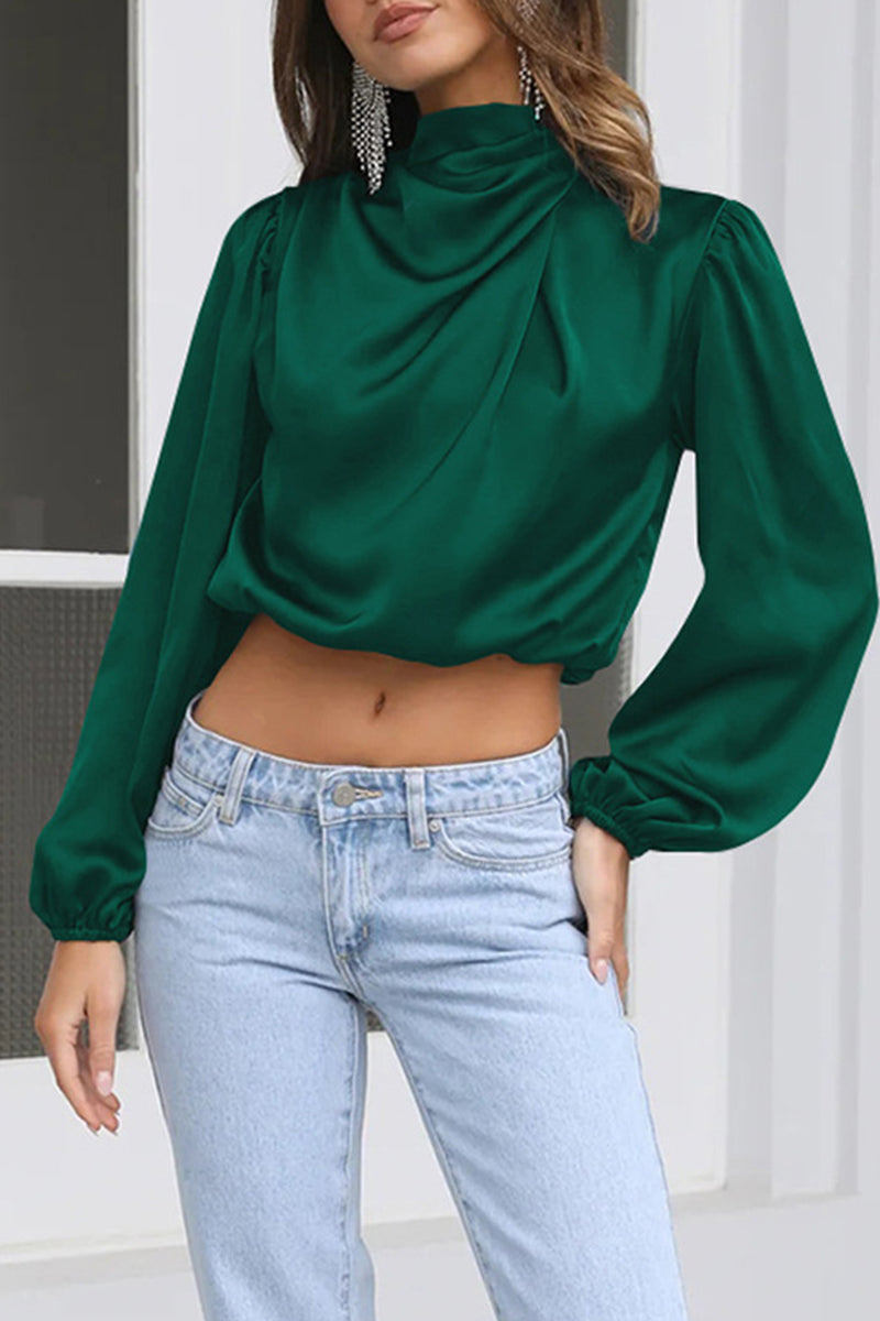 Amalia | Elegant solid patchwork halter tops