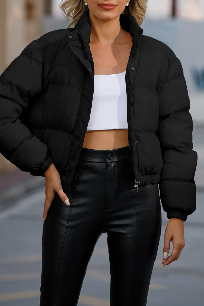 Aurora | Casual turtleneck outerwear with fixed pocket and pockets