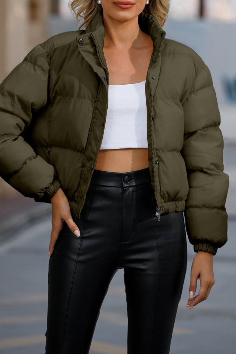 Aurora | Casual turtleneck outerwear with fixed pocket and pockets